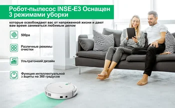 INSE E3 Robot sesalnik za Dom Smart Pometanje Robot Električni Mop House Preprogo Prah Robotsko Zbiralec Brezžični