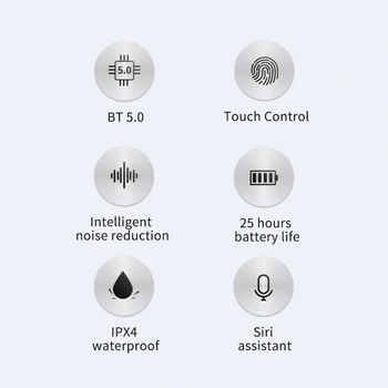 Ergonomska Oblika se Udobno 6D Hi-fi Zvok Šport Brezžični Čepkov BT5.0 HD Klic TWS Brezžične Slušalke za Huawei iPhone Xiaomi