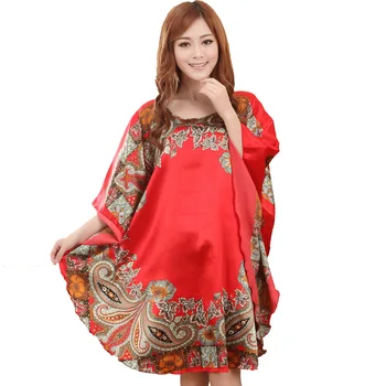 FZSLCYIYI Vroče Prodaje Poletje Moda Lady Haljo Kitajskih Žensk Rajon Kopalne Obleke Yukata Nightgown Novost, Tiskanje Obleko Noč
