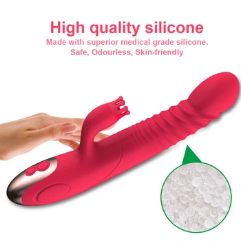 G spot Rabbit Vibrator za ponovno Polnjenje Vodoodporni Vibrator Vibe Dvojno Motornih Klitoris Stimulator z 10 Vibracije Načini Spola Igrače, vibratorji