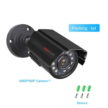 SIMICAM Varnosti CCTV 5MP AHD Fotoaparat na Prostem Nepremočljiva Kamer Dan & Noč Nadzor HD 3.6 mm Objektivom IR-CUT
