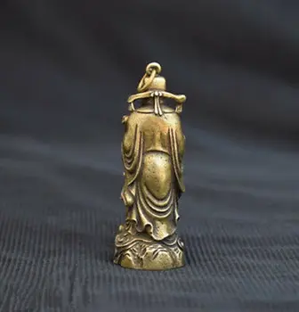 ( mini ) Lepe Kitajski stare medenina bog bogastva, ki je srečen Bude, Kip Figur