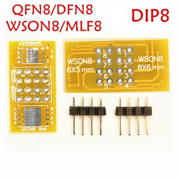 10pcs/veliko FN8, da DIP8 Programer Adapter WSON8 DFN8 MLF8, da DIP8 Vtičnico za 8x6mm 6x5mm za RT809H/F TL866CS/A TNM5000 XELTEK