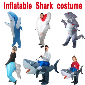 Halloween Cosplay Karneval Napihljivi Shark kostum Stranka Kostumi za ženske, moške Živali cosplay