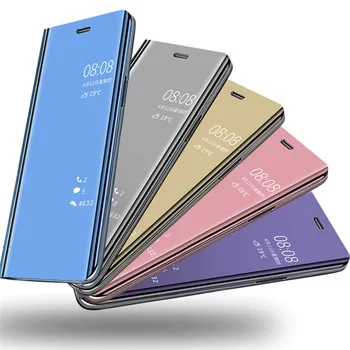 Ogledalo Flip Primeru telefon za OPPO Najdi X2 Neo Kritje Plating Usnja Flip Stojalo Pokrov za OPPO Najdi X2 Lite Zaščitna Primerih