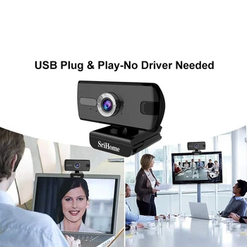 Sricam PC USB Webcam Plug&Play Spletna Kamera 3MP HD Live Streaming Video Calling spletno Kamero Z vgrajenim Mikrofonom Za Namizni Prenosni računalnik