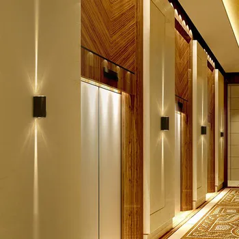 Nepremočljiva Ustvarjalne žarek svetlobe učinek 6W zaprtih prostorih, na prostem Led Stenska Svetilka moderne Aluminija hotel KTV bar v ozadju stene dekorativni