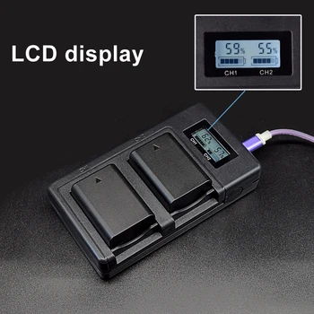 Palo LCD-Zaslon Kamere Polnilnik za Baterijo NP-FW50 FW50 Polnilnik USB Dvojni polnilec za Sony alpha A3000 A7S NEX 5t 5R 5TL 5N 5C ect.
