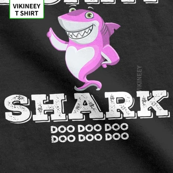Človek T Srajce Mamica Shark T Shirt Doo Doo Tee Shirt Ujemanje Družinski Prosti Čas Kratek Rokav Vrhovi Bombaža, Plus Velikost T-Shirt