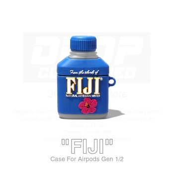 Mehka Zaščitna Silikonsko Ohišje Za Airpods 1/2 pro fidži vode srčkan zabaven pripomoček, s keychain carabiner kavljem dodatki