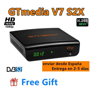GTmedia V7 S2X DVB-S2 1080P Satelit-Sprejemnik H. 265 GT Mediji v7s hd Z USB WIFI ne app