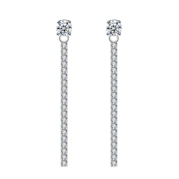 925 sterling silver fashion sijoče kristalno pearl nakit ženske'stud uhani darilo debelo Anti alergijo poceni