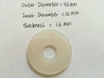 100 kosov tiskanje pralni gume bedak 45x14x1.6 mm