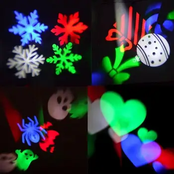 Barvita Božič Projektor Svetlobo na Prostem Počitnice LED Fazi Snežinka Projekcija Vrtu Okrasni Vzorec Karte EU Plug