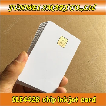 100 kozarcev ISO7816 PVC Prazno kartico SLE4428 čip 1K stik IC pametne Kartice za brizgalne tiskalnike