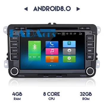 2 DIN Android 8.0 7.1 Avto Radio, GPS Navigacija Za VW Golf(MK5) POLO(MK5) PASSAT(MK7) 2009-2011 Avtomobilski Stereo sistem glavne enote Avdio Satnav