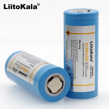 2019 Liitokala 26650 baterije za ponovno polnjenje, 26650A litijevo baterijo, 3,7 V 5100mA 26650-50A modra. Primerna za svetilko