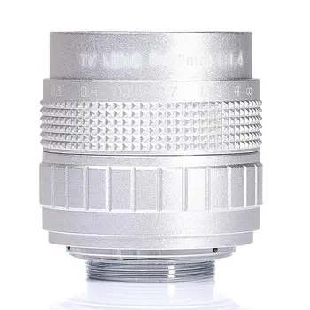 Srebro Fujian 50mm f/1.4 APS-C CCTV Objektiv+adapter ring+2 Makro Obroček za NEX FX M4/3 NIKON1 EOSM Mirroless Fotoaparat