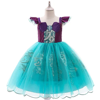 Baby Vezene Princesa Obleko za Dekle Elegantno Rojstni dan Obleko Dekle Obleko Baby Božič Oblačila 3-9 Let Princesa Obleko