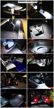2x 18SMD LED prtljage luči avtomobila, prostor za Notranje zadeve lučka luč Za Citroen C2 C3 C4 C5 C6 C8 DS3 Saxo Xantia Xsara Picasso