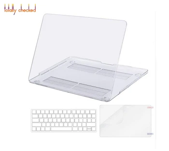3IN1 Prozoren Pokrov za Apple Mac book Air Pro Retina 11 12 13.3 15 cm za MacBook Pro 13 z Dotik Bar Primeru Laptop Torba