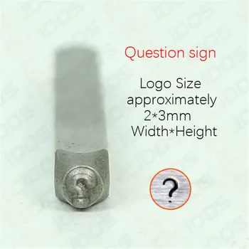 3 mm Exclamatory/Vprašanje/Pika/Full stop/Colon/Vejica/Podpičje prijavite Kovinski nakit Jekla udarec žig