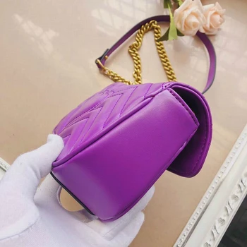 Razkošje velike blagovne znamke, torba visoko vijolično usnje torba usnjena torbica visoke kakovosti vrečko za ženske