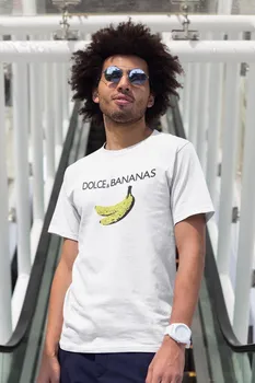 Smešno Dolce&banana Natisne Majica s kratkimi rokavi Ženske harajuku ulične T-shirt poletje camisetas prevelik vrhovi ženske oblačila mujer moški