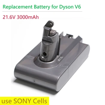 Nadomestna Baterija za Dyson V6 Pravi 3000mAh za 21,6 V Visoki Kakovosti Li-ionska Baterija za Polnjenje Vakuumske V6 primerni za dc58 dc62