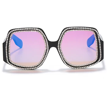 Diamond Kvadratnih Sončna Očala Ženske 2020 Moda Krog Vintage Sončna Očala Moških Luksuzne Blagovne Znamke Oblikovalec Pilotni Retro Sončna Očala