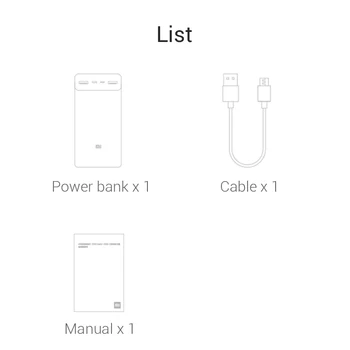 Xiaomi Moč banka 3 30000mAh PB3018ZM 3 USB Tip C 18W Hitro Polnjenje Powerbank 30000 Zunanje Baterije Powerbank Za Pametne Telefone