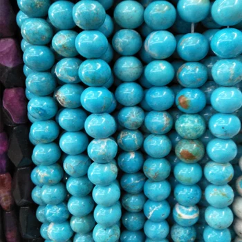 20 mm na Naravno Modrem Turquoises Kamen Kroglice Krog Izgubijo Kamen Kroglice Za Nakit, Izdelava 15-palčni DIY Modna Zapestnica Obrti Materiala