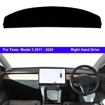 Avto nadzorna plošča Pokrov Dash Mat Preprogo Cape Za Tesla Model 3 2017 2018 2019 2020 Model3 Anti-sun Sun Odtenek Avto Styling Auto