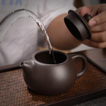 Prenosni Potovanja Teaware Nastavite Vijolično Gline Kung Fu Čaj Nastavite Kitajski Porcelan Zisha Čaj Pot 4 Skodelice Čaja Pokal Ročno Nastavite Drinkwaret