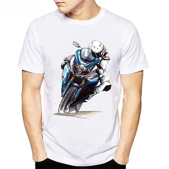 Moto 3D t shirt harajuku ulične t shirt lokomotiva moških belo srajco camiseta masculina
