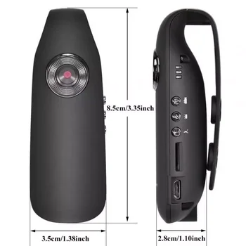 1080P HD Mini Kamero, Glas, Video Snemalnik Dash Fotoaparat Policija Organ motorno kolo, Kolo Zanke Snemanje Cam Zaznavanje Gibanja Kamere