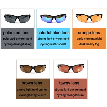LOCLE UV400 Pohodništvo Očala Polarizirana sončna Očala Moških Taktično Streljanje Očala za Ribolov, Plezanje Šport Očala Kolesarska Očala za Sonce