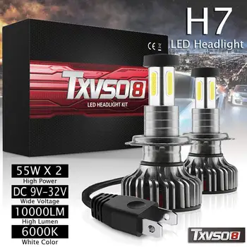 1 Par Avto H7 LED Smerniki Žarnice 12V 24V Visoko ali Nizko Žarka 10000LM 6000K Luči za Meglo Lučka za Popravila in Spremenjen