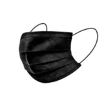 10 / 50 / 100 / 200 / 500pcs razpoložljivi masko non, tkane tkanine, 3-plast filtriranje prahu-dokazilo dim respirator črno masko za odrasle