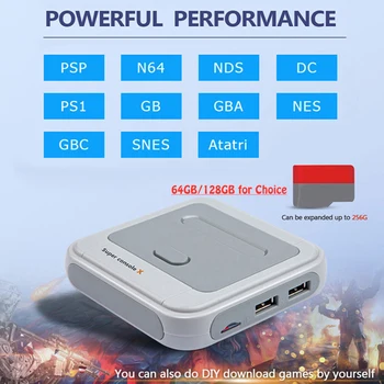 Retro Igre Konzole WiFi, HDMI Izhod Super Konzolo X 50+ Emulators 50000+ Retro Igre Mini TV in Video Igre, Predvajalnik Za PS1/N64/DC