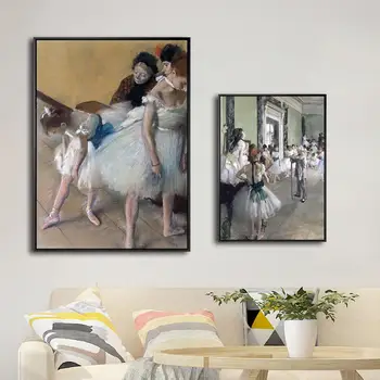 Doma Dekoracijo Tiskanja Platno Umetnosti Stenske Slike za dnevno Sobo Plakat Paitings francoski Edgar Degas Baletni plesalec 1
