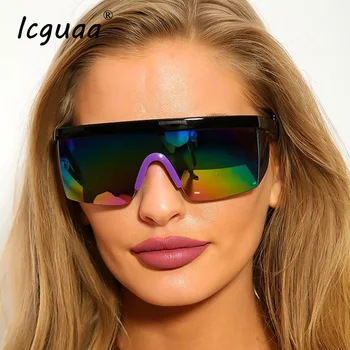 Seksi ženska moda 2019 Onepiece sončna Očala ženske Luksuzni Prevelik sončna očala ženske sončna očala moški ženske odtenki oculos de sol