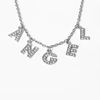 Evropski in Ameriški modni nakit z temperament divje zirconsimple angleški pismo angel obesek za ogrlico ljubimec žensk