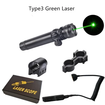 Taktično Zunaj Zeleni Laser Red Dot Laser Pogled Nastavljiv Preklop Puška Obsega Nastavek Za M4A1 AR 15 Ak47 74 Hk 416 Airsoft Puška