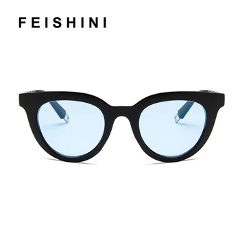 Feishini Prihodnosti Moda Pregleden Barvni koreja Očala Jasno Mačka Oči Oculos Moških Plastičnih Poceni Prevelik sončna Očala Ženske UV400