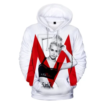 Vroče prodaje Miley Cyrus Hoodie 3D Ženske Majica Fashion Dolgimi Rokavi Moški pulover s kapuco Harajuku Ulične Slog puloverji streewear