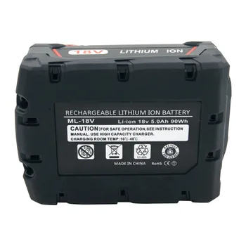 LERRONX Kapacitete 5000mAh 18V Litij-ročna orodja akumulatorska baterija za Milwaukee M18 Vaja bateria 48-11-1811 48-11-1850