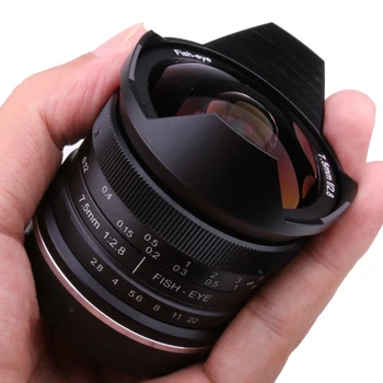RISESPRAY 7,5 mm F/2.8 Wide Angle Fisheye Objektiv 180 Stopinj Multi-coated za Mirrorless Fotoaparat