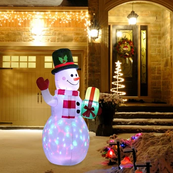 Velik Napihljiv Božiček Snežaka Lutke LED Nočna Lučka Počitnice Stranka Zunanji Vrt, Novo Leto, Božič Dekor Otroci Igrače Darila