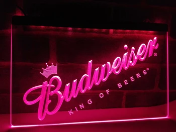 LA002 - Budweiser Pivo Bar Pub Klub NOVA LED Neon Luči Prijavite doma dekor obrti